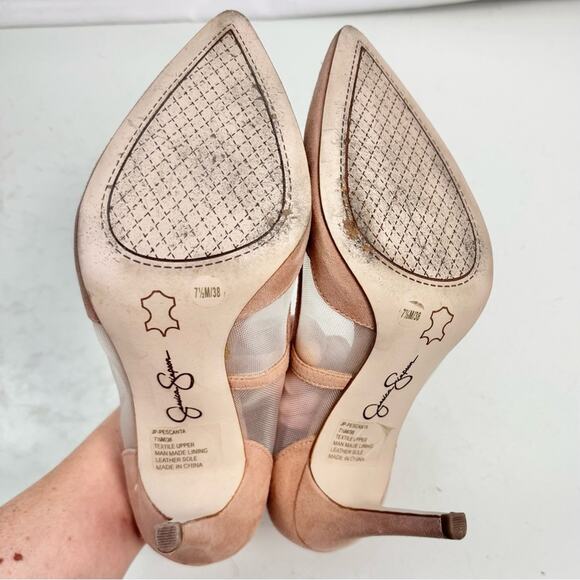 Jessica Simpson Blush Pink Scalloped Pescanta Pumps Stiletto Heels Size 7.5 - Picture 7 of 7